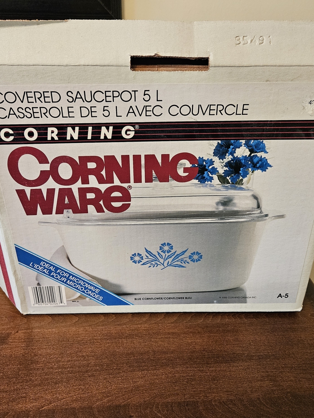 Corning Ware Saucepot 5 L, Blue Cornflower 1988, Unused